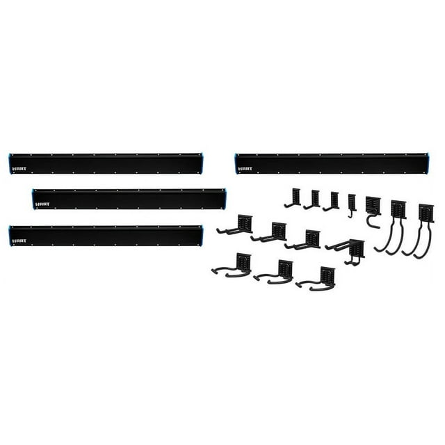 HART 18Piece Garage Storage Rail Starter Kit