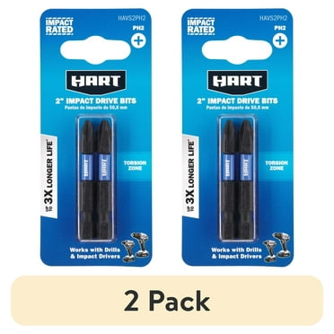 HART 40-Piece Impact Driver Bit Set with Torsion Zone - Walmart.com