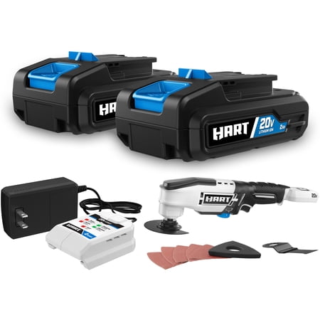 HART 2-pack 20-Volt 2Ah Batteries and Multi-Tool Bundle