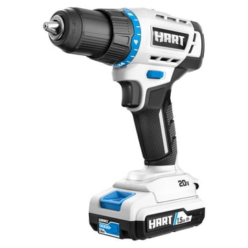 HART 20-Volt 1/2-inch Cordless Drill/Driver Kit, (1) 1.5Ah Lithium-Ion Battery, Gen 2