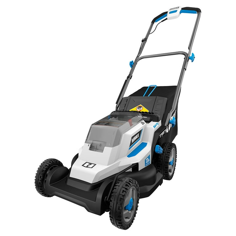HART 20 Volt Cordless 13 inch Lawn Mower Kit with 4.0Ah Lithium Ion Battery Walmart