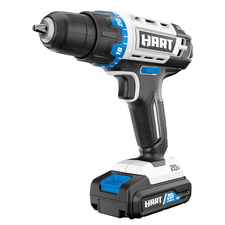 HART 20-Volt 3/8-inch Battery-Powered Drill/Driver Kit, (1) 1.5Ah Lithium-Ion Battery