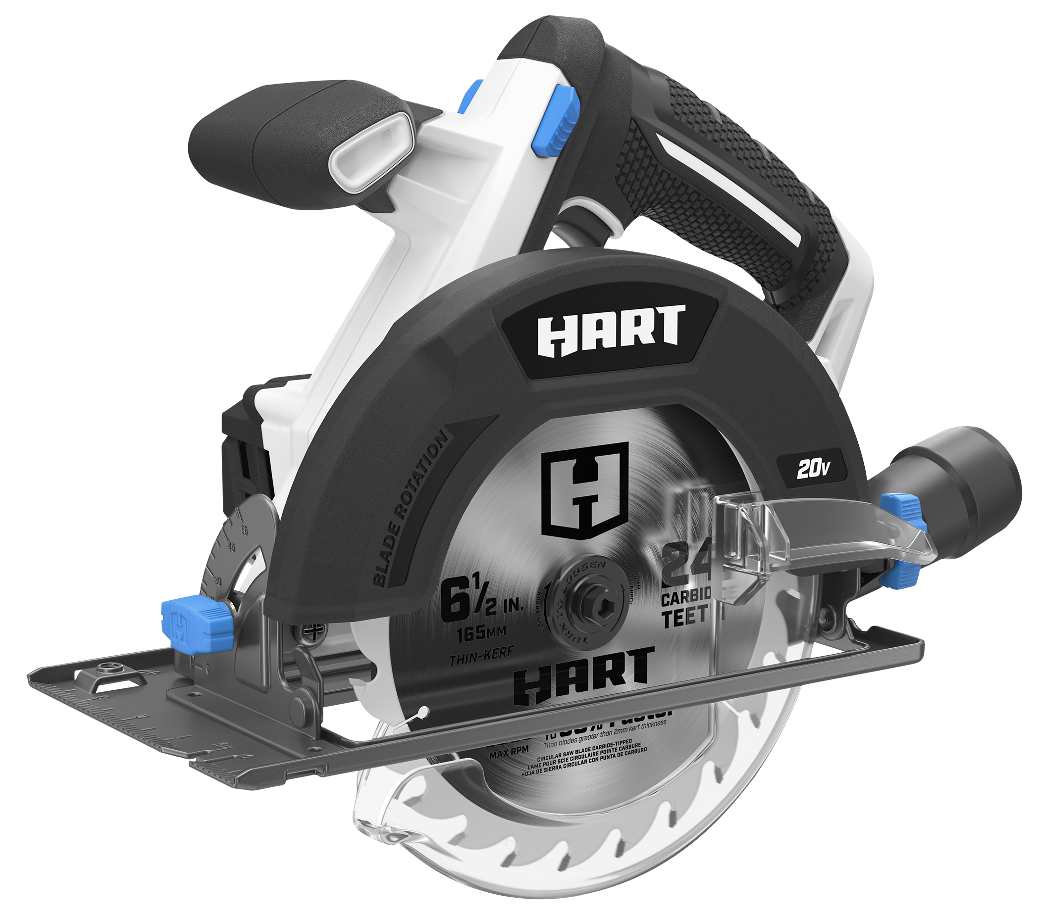 HART 20-Volt 6 1/2-inch Cordless Circular Saw Kit (1) 20-Volt 4.0Ah Lithium-Ion Battery - image 1 of 10