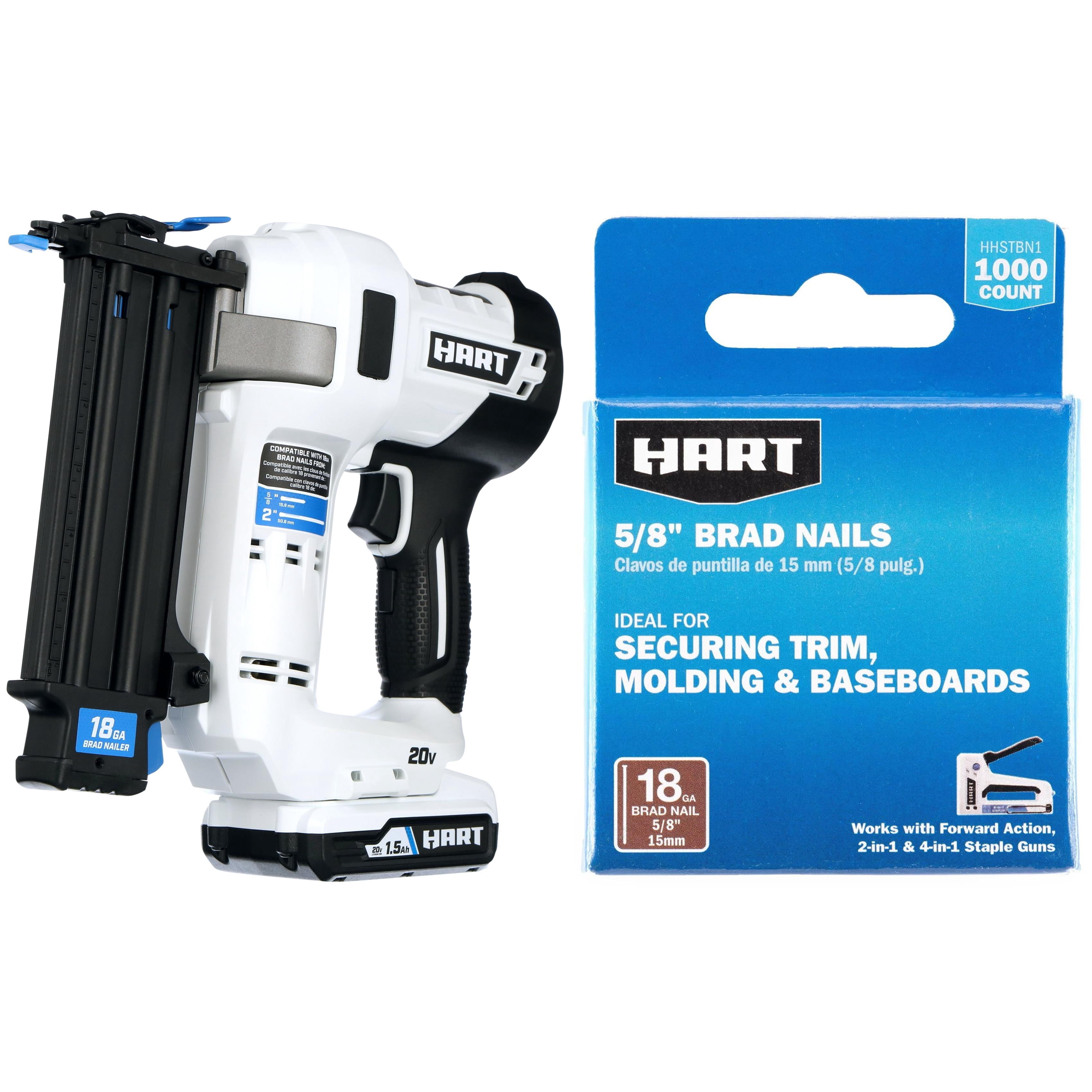 HART 20-Volt Brad Nailer Kit & Brad Nails