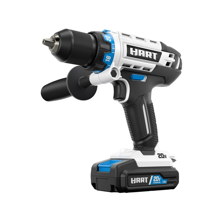 HART 20-Volt Cordless 1/2-inch Hammer Drill Kit (1) 1.5Ah Lithium-Ion Battery HART 20-Volt Cordless 1/2-inch Hammer Drill Kit (1) 1.5Ah Lithium-Ion Battery