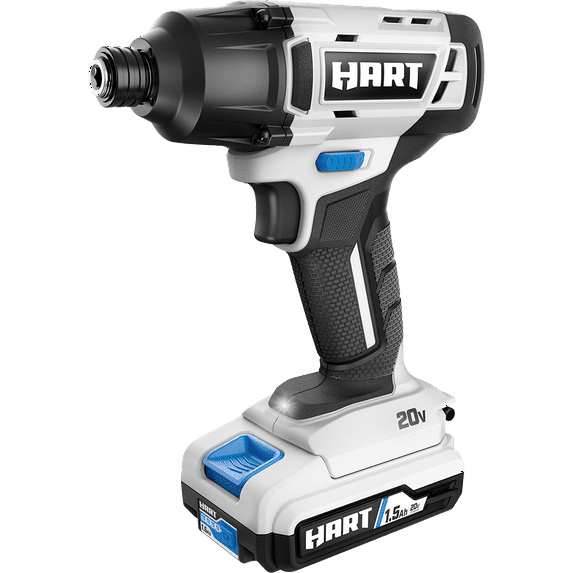 HART 20-Volt Cordless Impact Driver Kit, (1) 1.5Ah Lithium-Ion Battery, Hex Chuck, Gen 2
