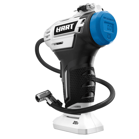 hart 20-volt cordless inflator with 20-inch hose (battery not included), new condition, maximum psi 150