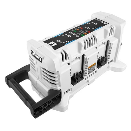 hart 20-volt lithium-ion 4-port fast battery charger (batteries not included)