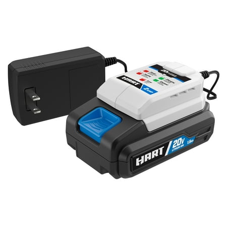 HART 20 Volts Lithium-Ion 1.5Ah Battery and 2Amp Fast Charger Accessory