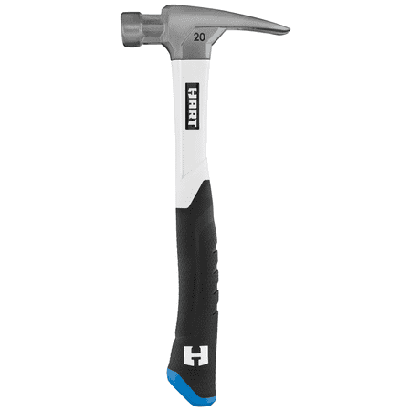 HART 20oz Fiberglass Handle Hammer, Rip Claw, Magnetic Nail Starter
