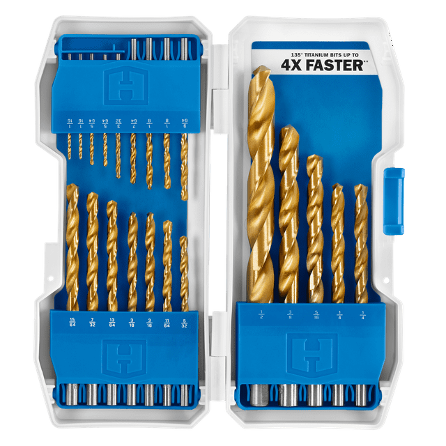 HART 21Piece Titanium Drill Bit Set with Protective Storage Case