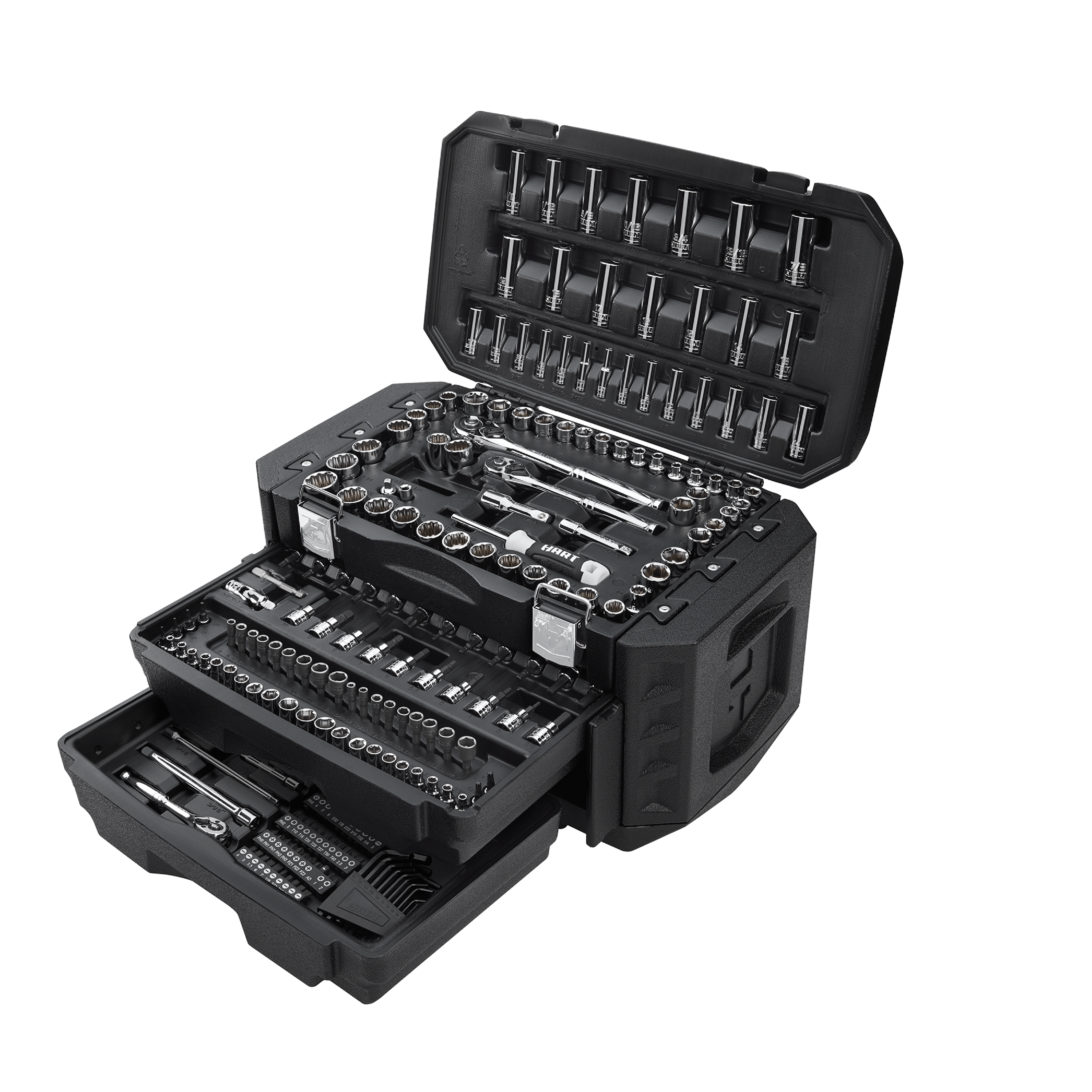 HART 215-Piece Mechanics Tool Set, Multiple Drive, Chrome Finish - image 1 of 17