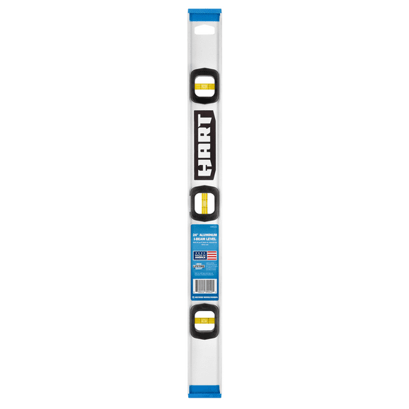 HART 24-inch Aluminum I-Beam Level with Top-Read Window, New Condition