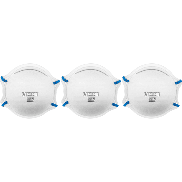 HART 3-Pack Performance Respirator Mask, Adjustable Nose Bridge supplies for professional services
