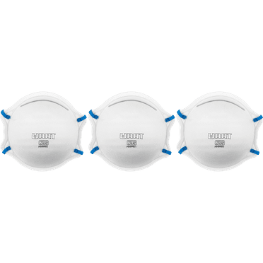 HART 3-Pack Respirator Mask, Adjustable Nose Bridge