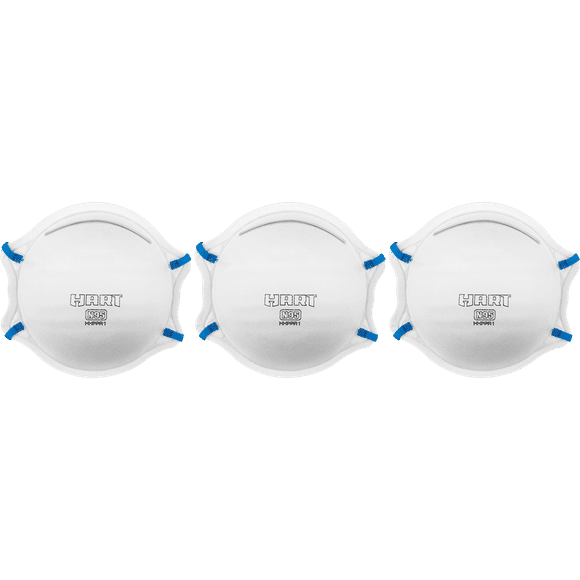 HART 3-Pack Respirator Mask, Adjustable Nose Bridge