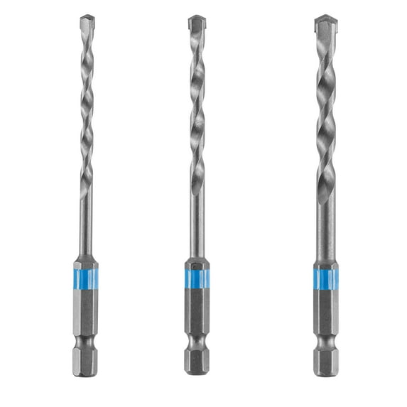 HART 3-Piece 4-inch Hex Shank Masonry Drill Bit Set