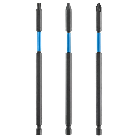 HART 3-Piece 6-inch Impact Driver Bit Set, Torsion Zone