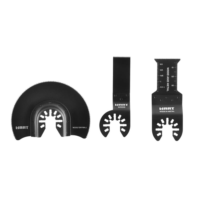 HART 3-Piece Assorted Bi-Metal Multi-Tool Blade Set 