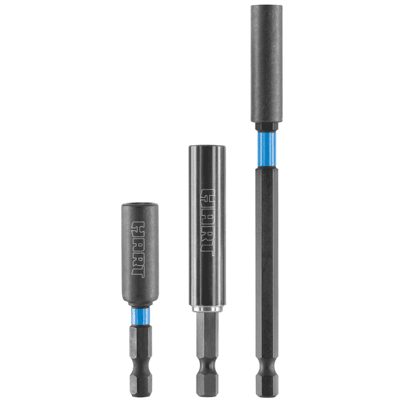 HART 3-Piece Assorted Impact Bit Holder and Screw Guide Set