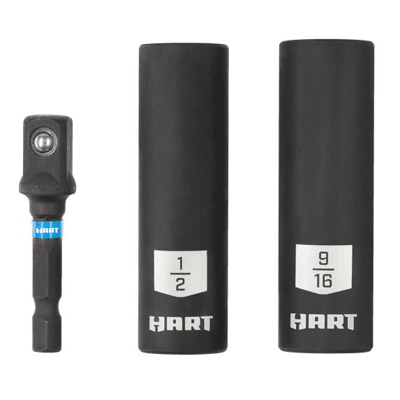 HART 3-Piece Deep Well Impact Socket Set