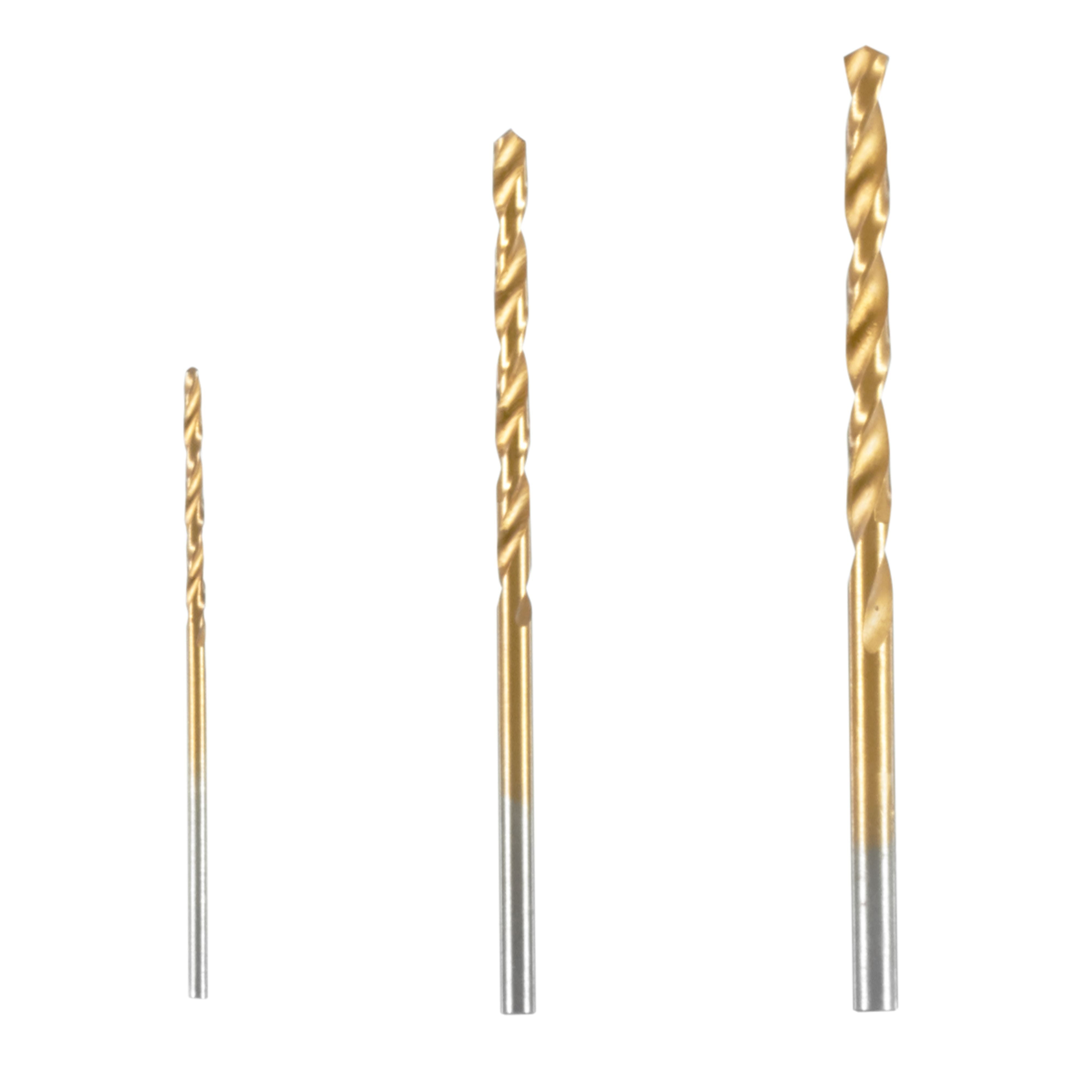 HART 3-Piece Titanium Drill Bit Set 1/16-inch, 7/64-inch, 9/64-inch