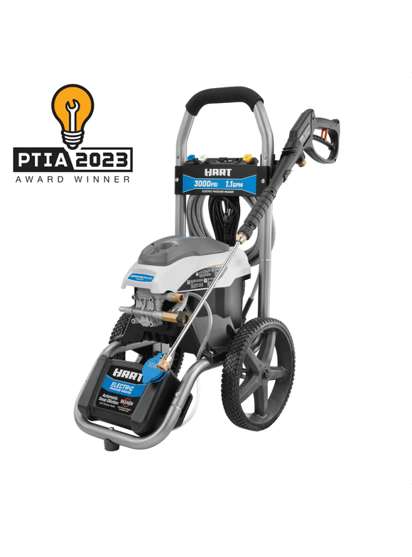 HART 3000PSI 1.1 GPM Cold Water Electric Pressure Washer, Brushless Motor