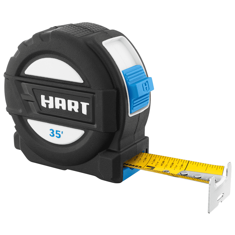 HART 35-Foot Soft Grip Compact Tape Measure, Oversized Hook