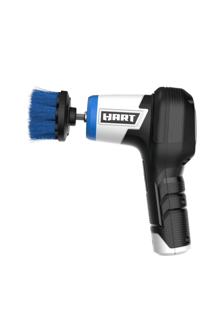 HART 4Volt Rechargeable Power Compact Scrubber, Medium Bristle