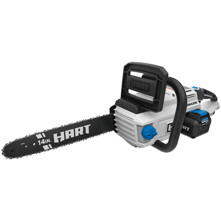HART 40-Volt 14-inch Battery-Powered Brushless Chainsaw Kit, (1) 4.0Ah Lithium-Ion Battery