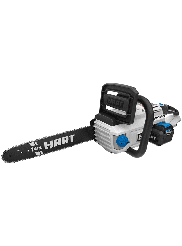 HART 40-Volt 14-inch Battery-Powered Brushless Chainsaw Kit, (1) 4.0Ah Lithium-Ion Battery