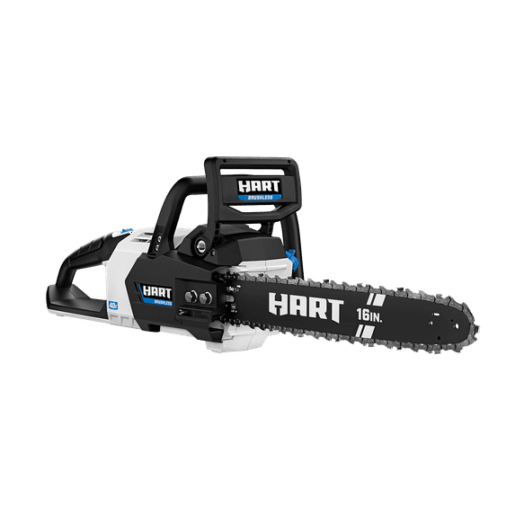 HART 40V 16 inch Supercharge Battery-Powered Brushless Chainsaw Kit, (1) 4.0 Ah Lithium-Ion Battery