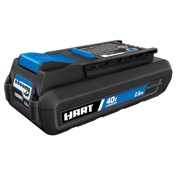HART 40V 2.5Ah Battery Accessory, Lithium-Ion, On-Board Fuel Gauge