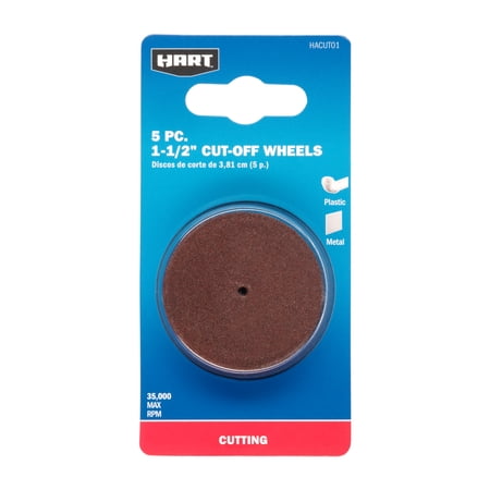 HART 5-Piece 1-1/2" Cut-off Wheel, Rotary Tool Accessory