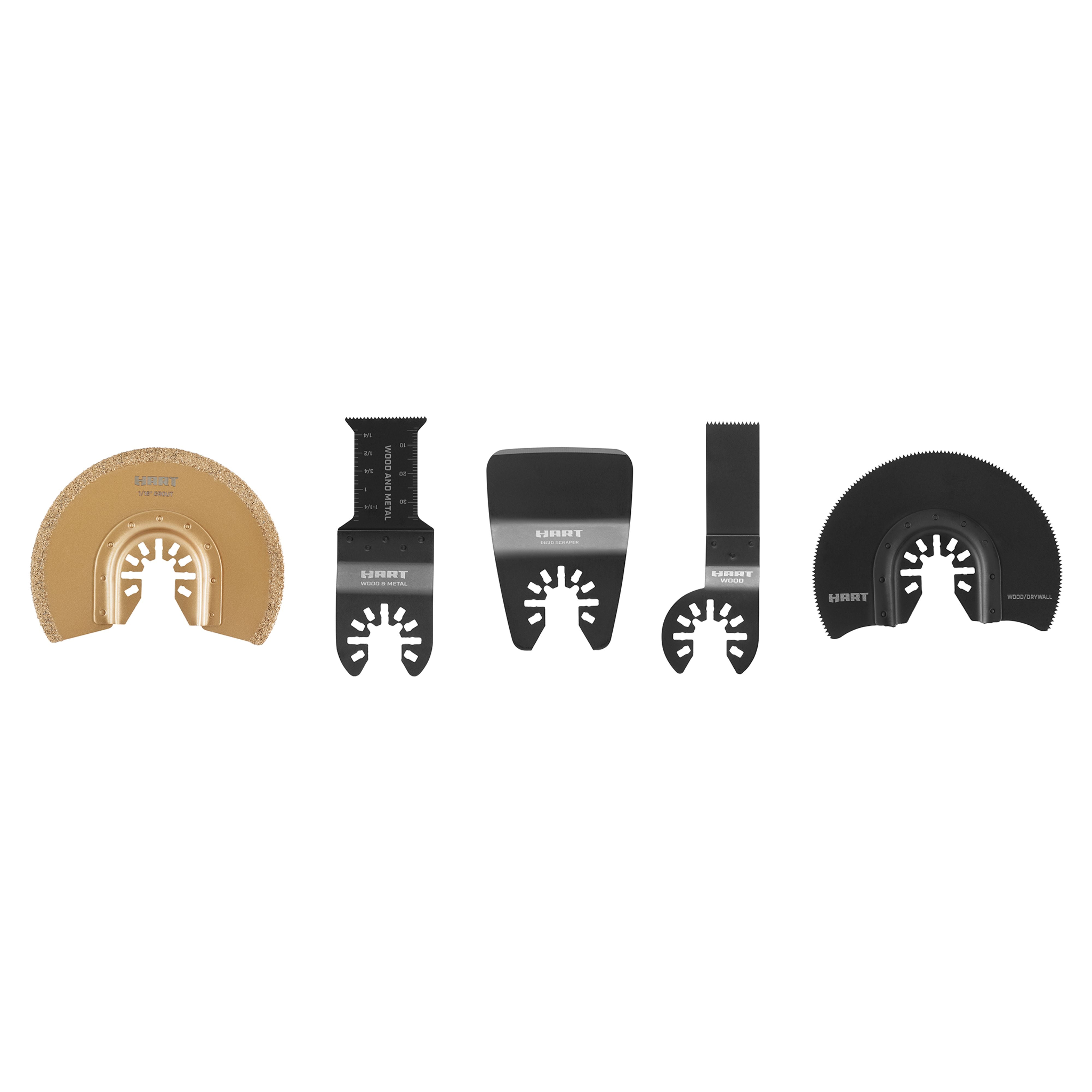 HART 5-Piece Assorted Bi-Metal Multi-Tool Blade Set