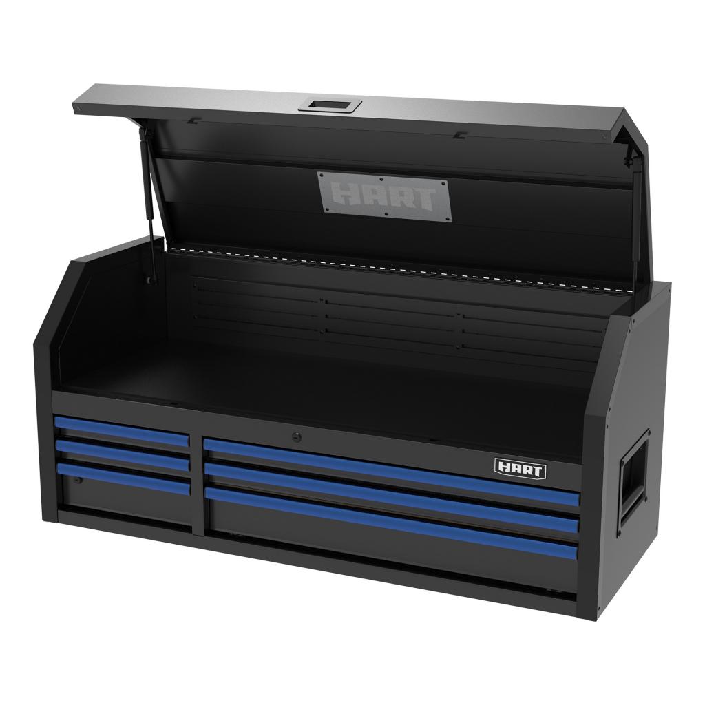 HART 52-Inch 6-Drawer Heavy-Duty Steel Tool Chest, Lockable Garage Storage Organizer
