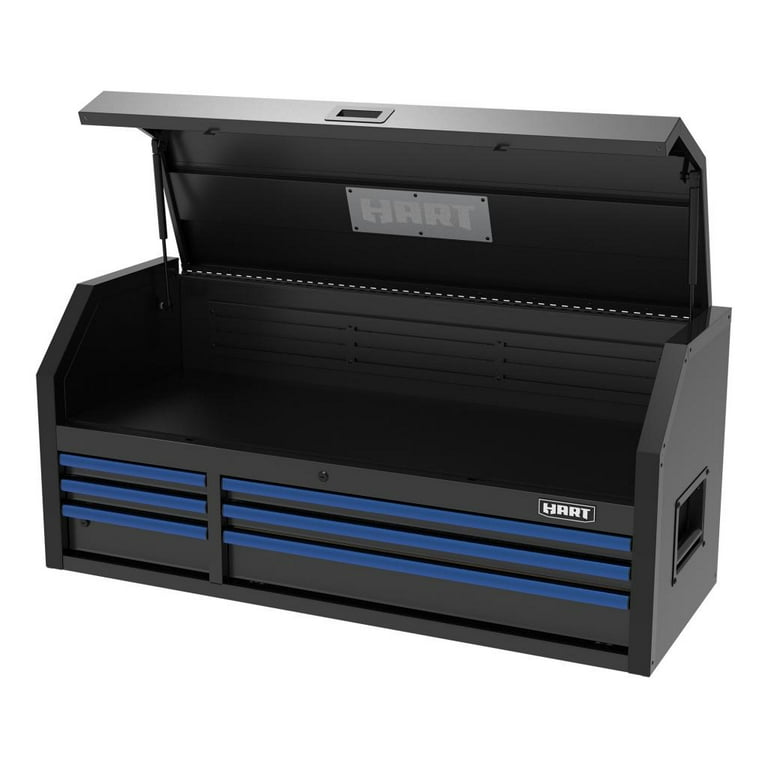 HART 52-Inch 6-Drawer Heavy-Duty Steel Tool Chest, Lockable Garage