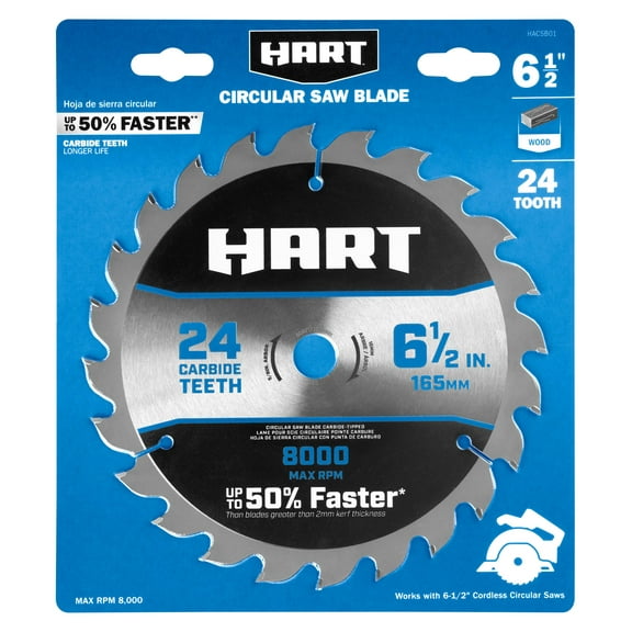 HART 6 1/2-inch 24 Tooth Circular Saw Blade