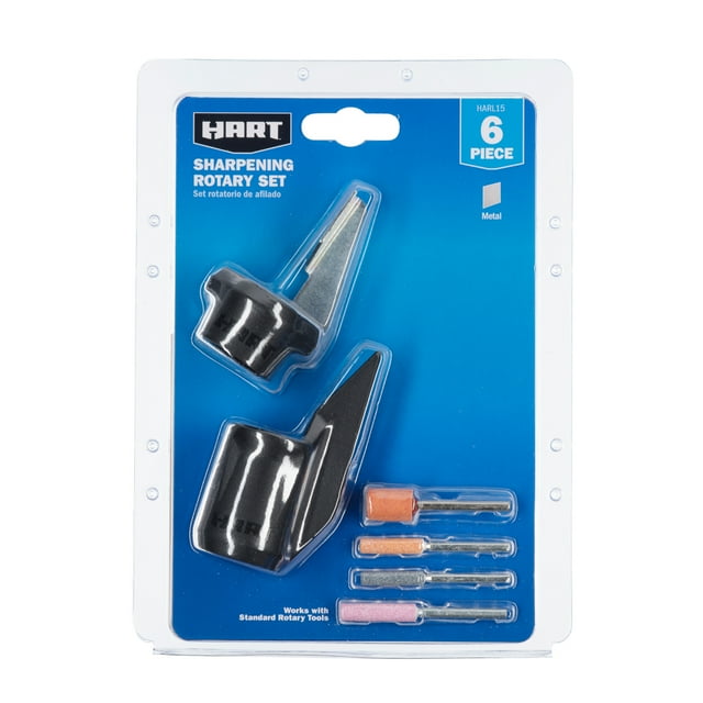 HART 6Piece Sharpening Rotary Tool Accessory Kit for Blade Sharpening