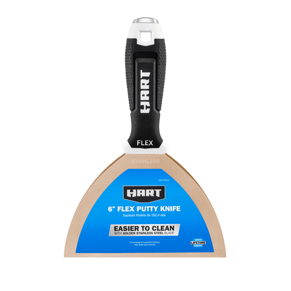 HART 6-inch Flex Putty Knife, Golden Stainless-Steel