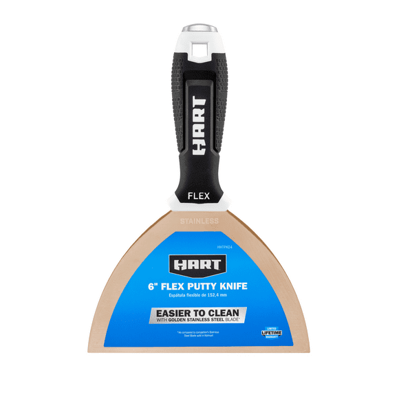 HART 6-inch Flex Putty Knife, Golden Stainless-Steel