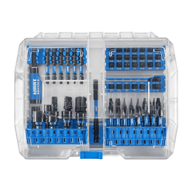 HBI #3 21° HART 68-Piece Impact Driver Bit Set with Storage Case