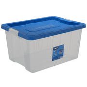 Pack of 6 HART 68 Quart Latching Plastic Storage Bin Container, Clear