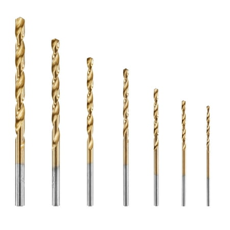 HART 7-Piece Titanium Drill Bit Set with Protective Storage Case