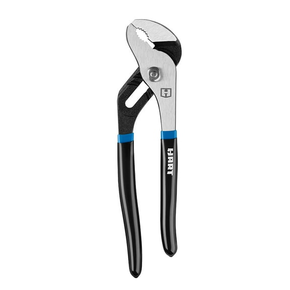 HART 8-inch Groove Joint Type Pliers, Hardened Teeth, Comfort Grip