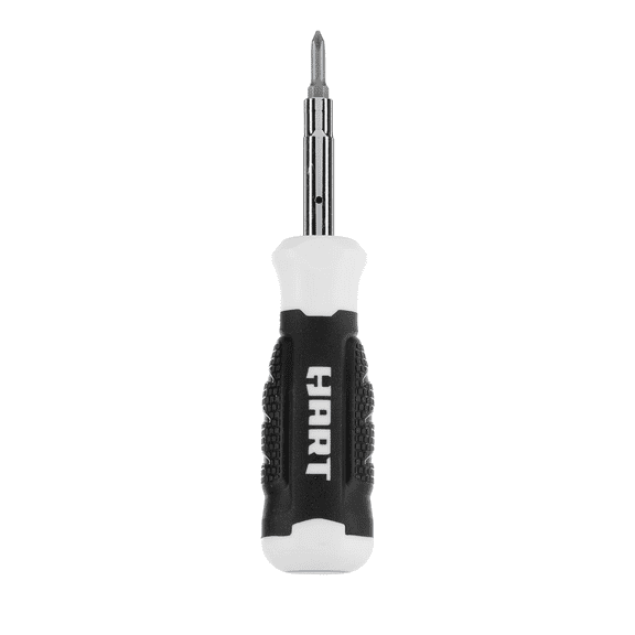 HART 9-in-1 Screwdriver with Philips Head, Slotted, Nut Driver, and Star