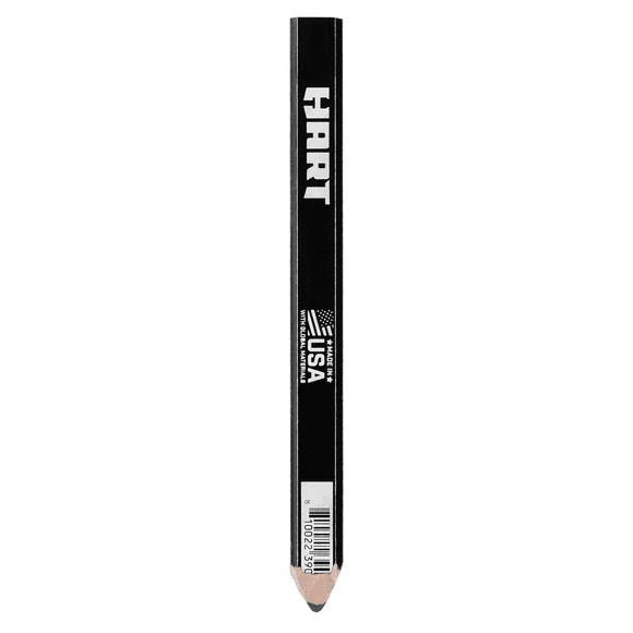 HART Carpenter Marking Pencil, Rectangular, Graphite Core Material, Anti-Roll, Gray
