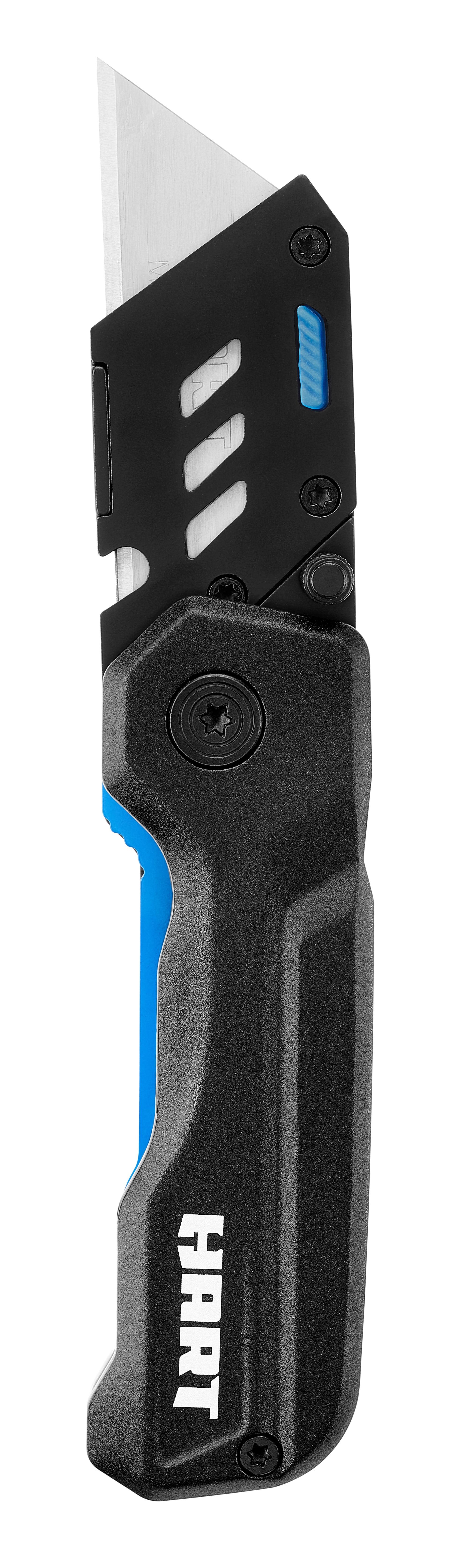 HART Compact Folding Utility Knife with Removable Belt Clip