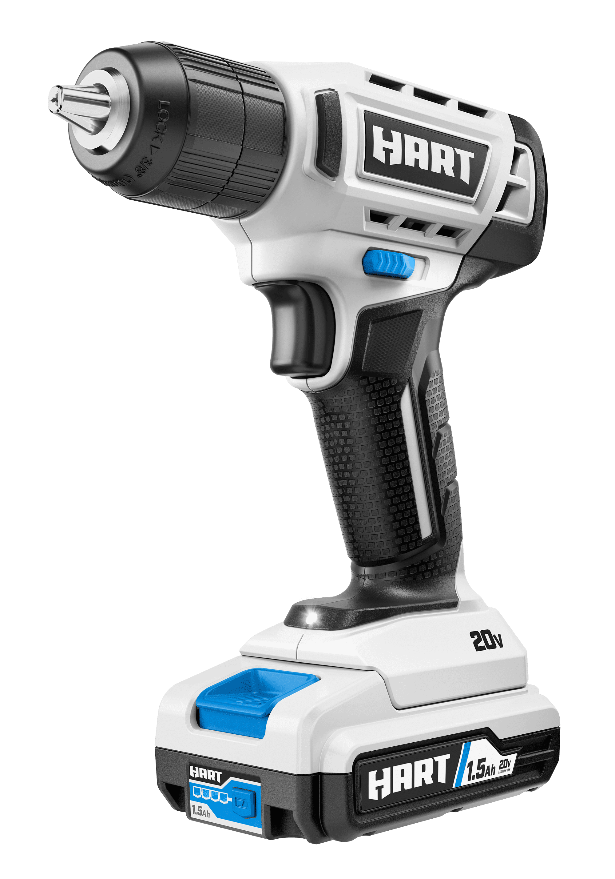HART 20V 3/8 Drill/Driver Kit with 250 ft-lb Torque, 1.5Ah Lithium-Ion Battery and Charger