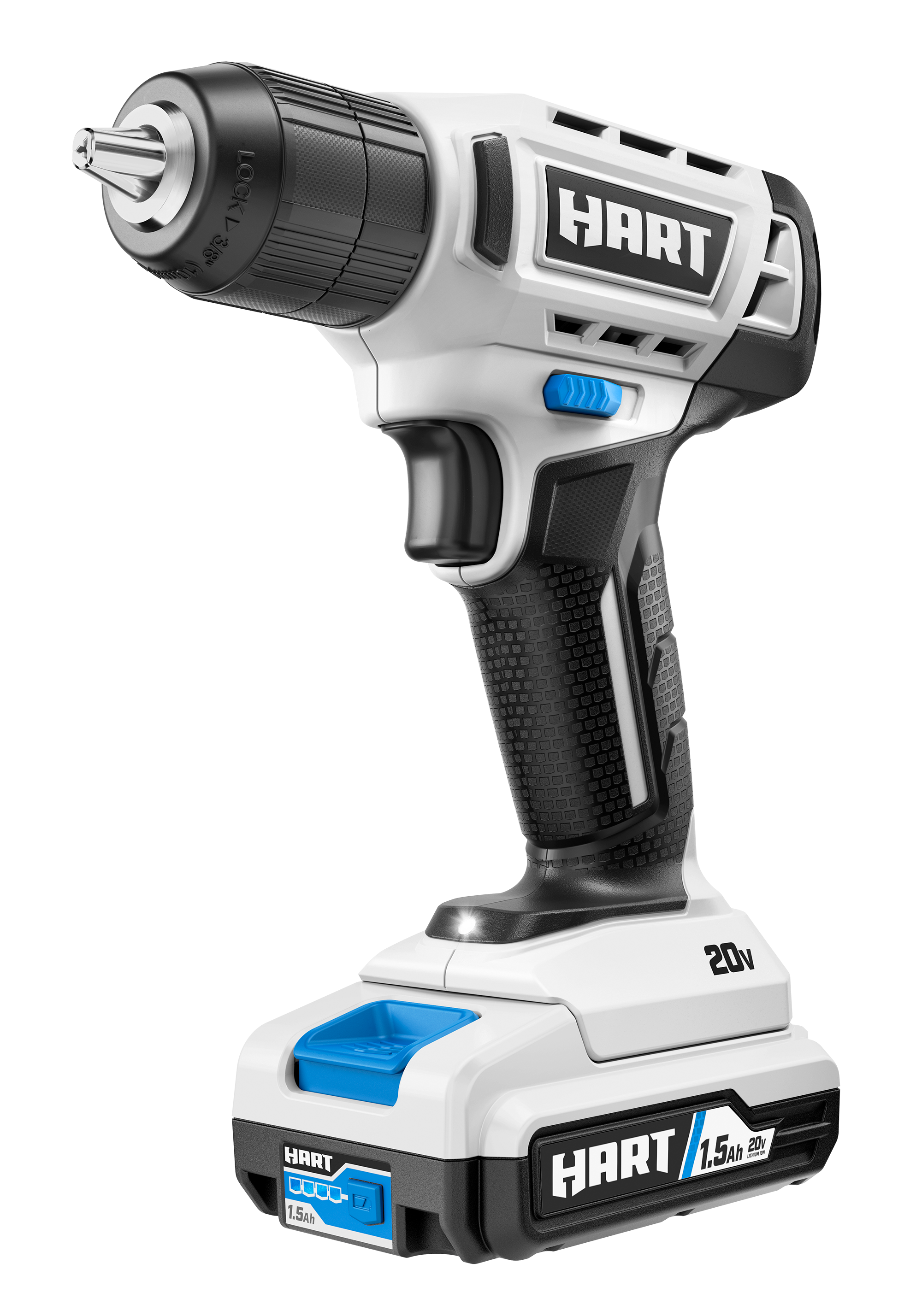 HART 20V 3/8” DRILL/DRIVER KIT WITH 250 FT-LB...